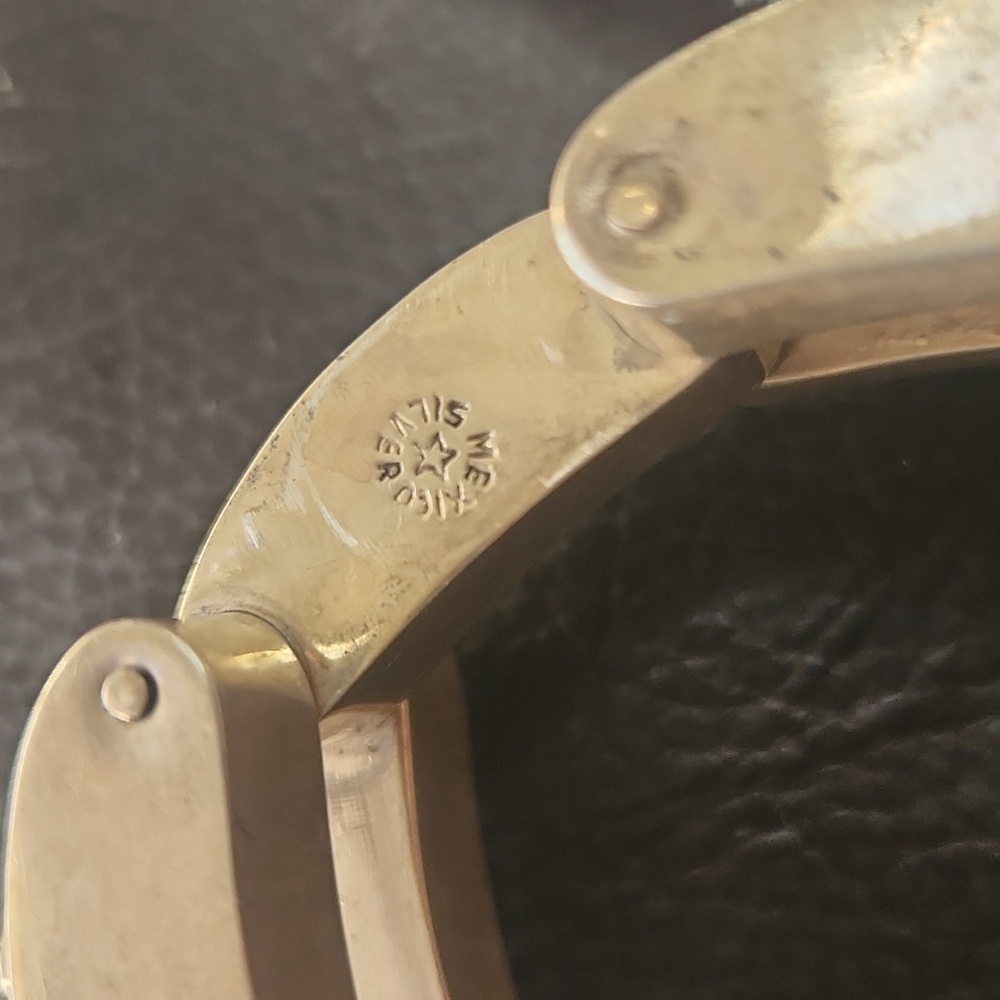 Vintage 1940-1950s Mexican Sterling Silver Turquiose Bracelet Jewelry - Picture 4 of 8